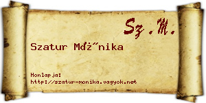 Szatur Mónika névjegykártya