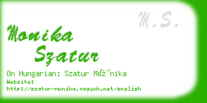 monika szatur business card